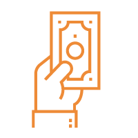 Hand giving money
